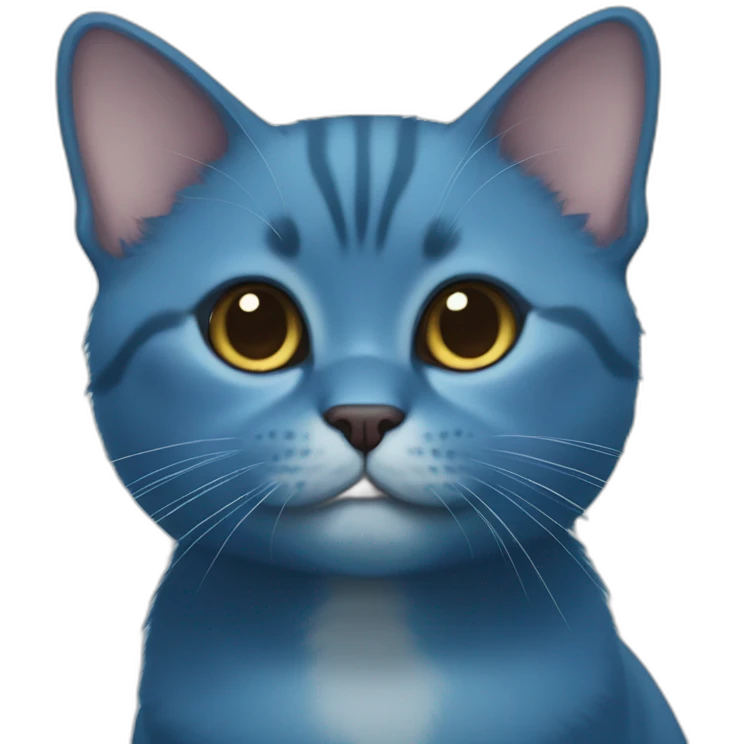 deep blue Munchkin cat emoji