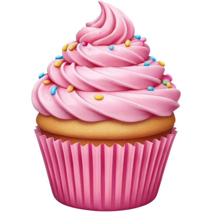 Cupcake with pink icing emoji