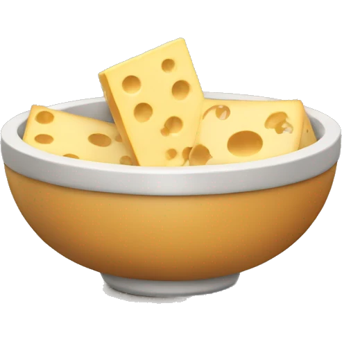 A bowl of cheese and crackers  emoji