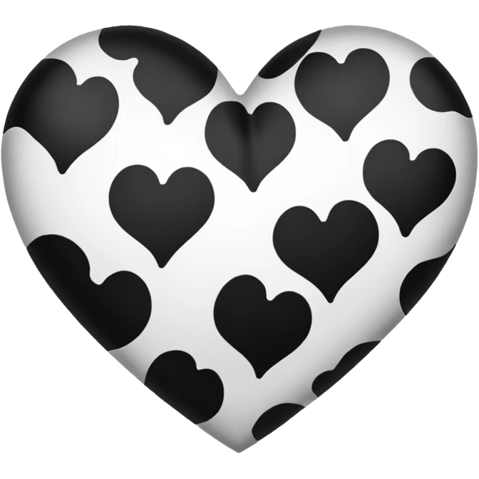 Cow print heart emoji