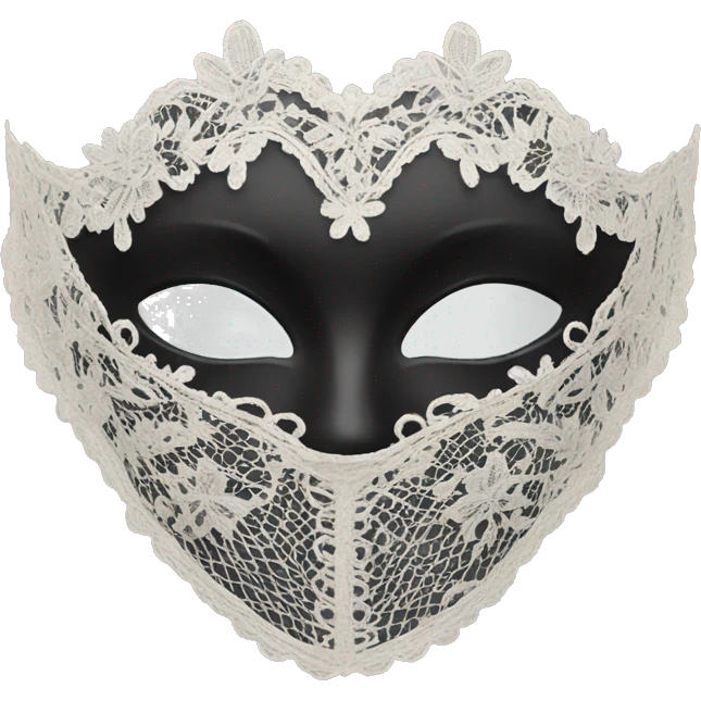 Lace mask emoji