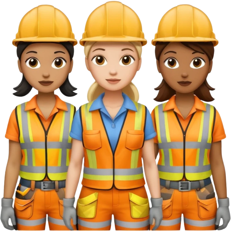 👯‍♀️ but the women are dressed as construction workers  emoji