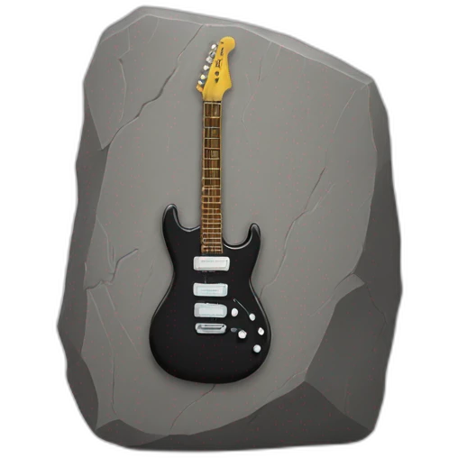 Rock with guitar emoji