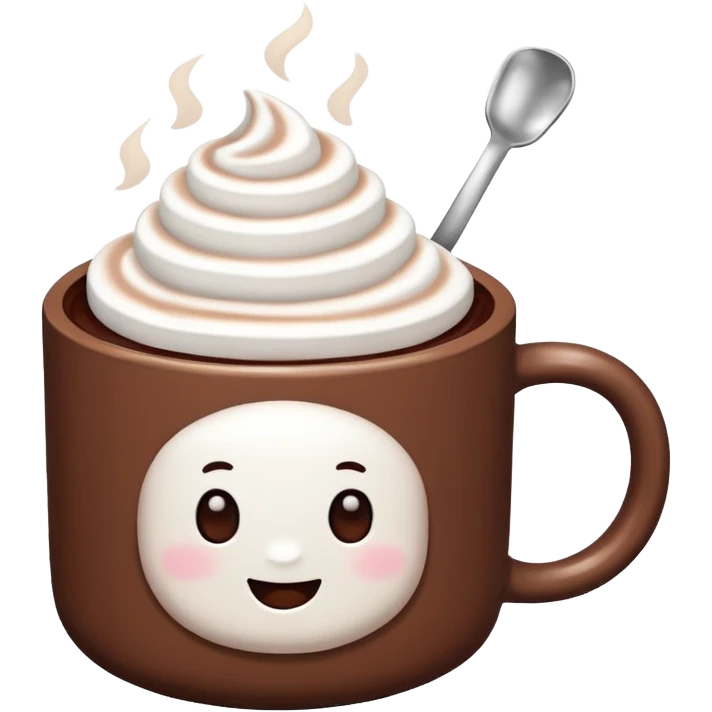 Hot chocolate with marshmallows emoji