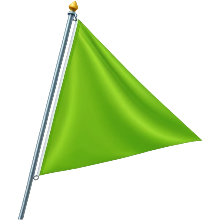 Lime Green triangle flag emoji