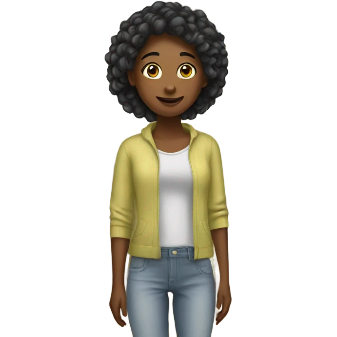 girl in a house emoji