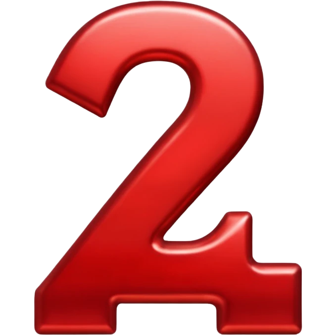 Red number "2" emoji
