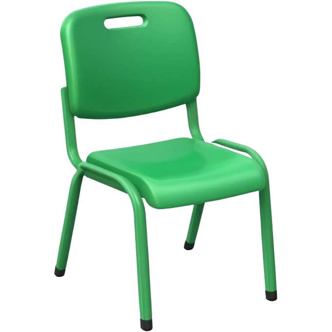 Silla de plástico verde emoji