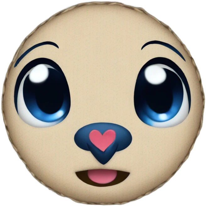 Stitch with hearts emoji