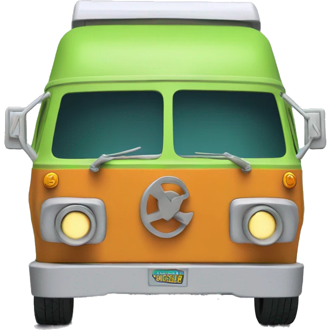 Detailed Papercraft Scooby Doo mystery machine step van emoji