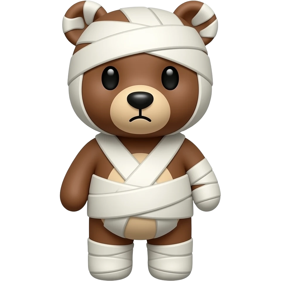 Bandaged unwell Bear emoji