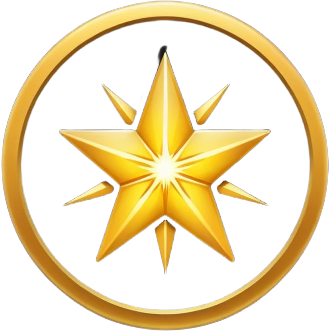 Star inside black circle emoji