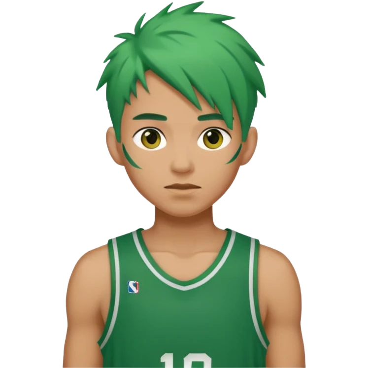 basketball player with green hair emoji