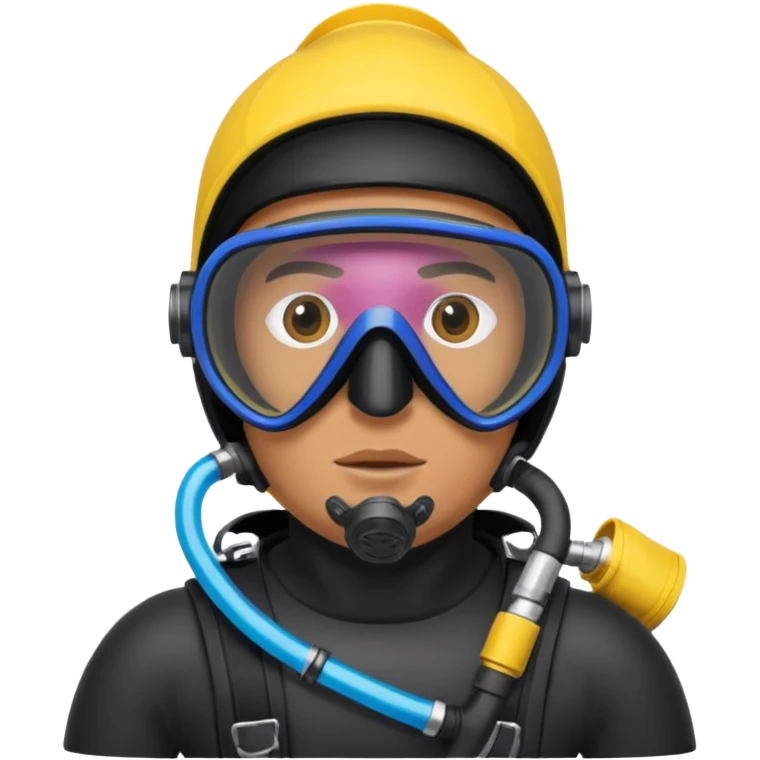 man with scuba mask   emoji