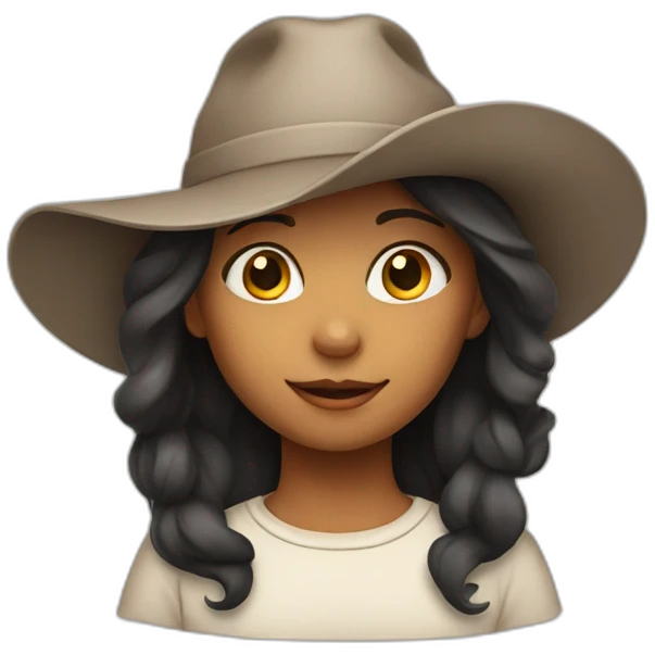 Girl wearing hat with ears  emoji