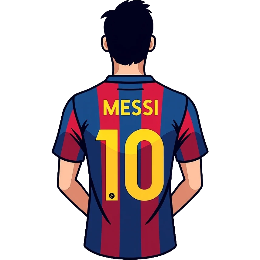 Lionel Messi soccer player with number 10 jersey emoji