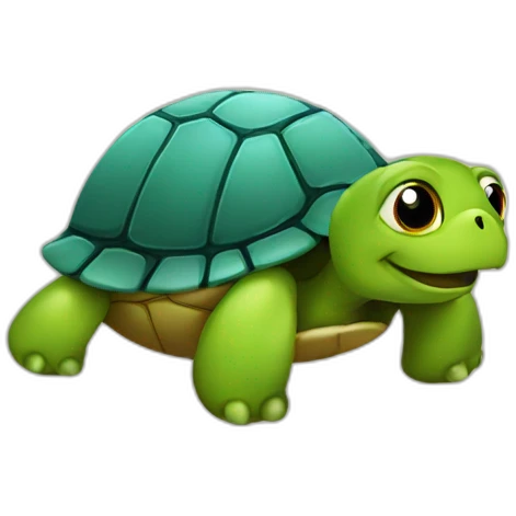 Turtle with earth emoji