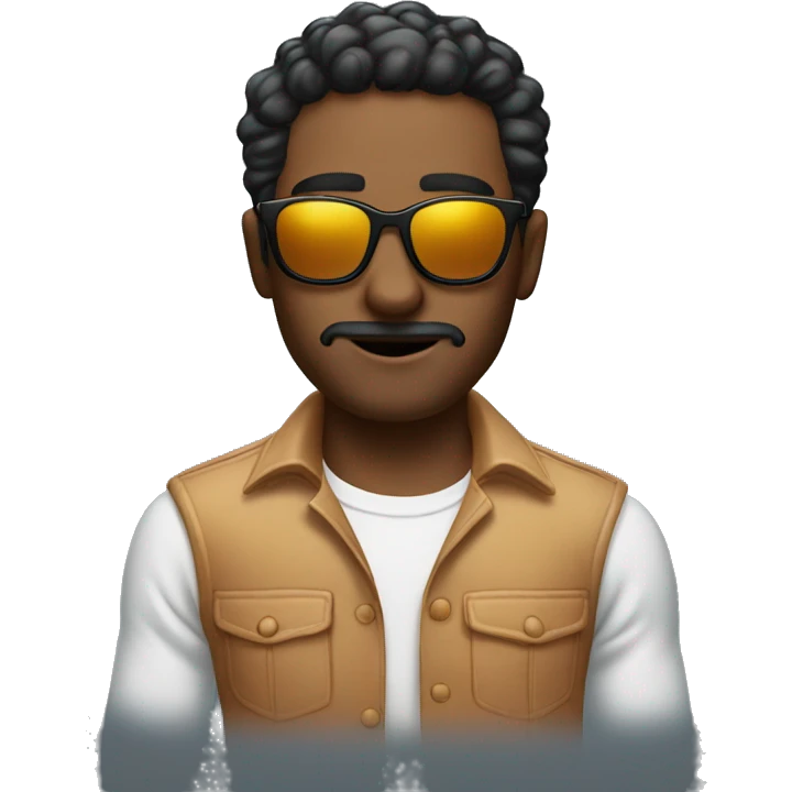tis good but let him wear a sunglasses and remove the shirt emoji