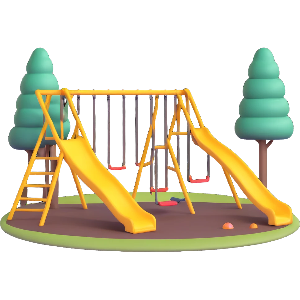 playground with slide and swing set emoji