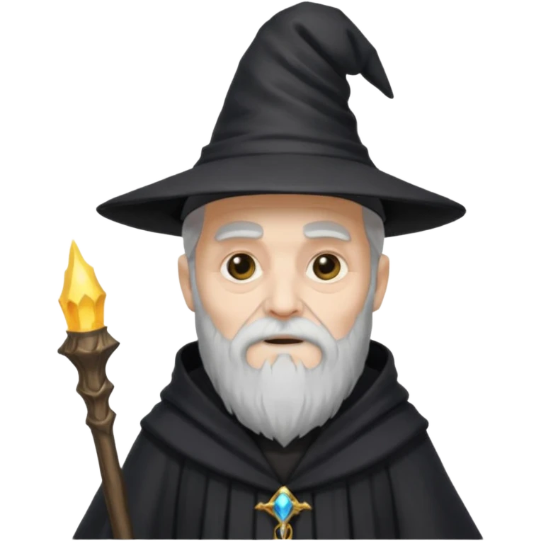 old wizard with visible skeleton black robe and wizard hat  emoji