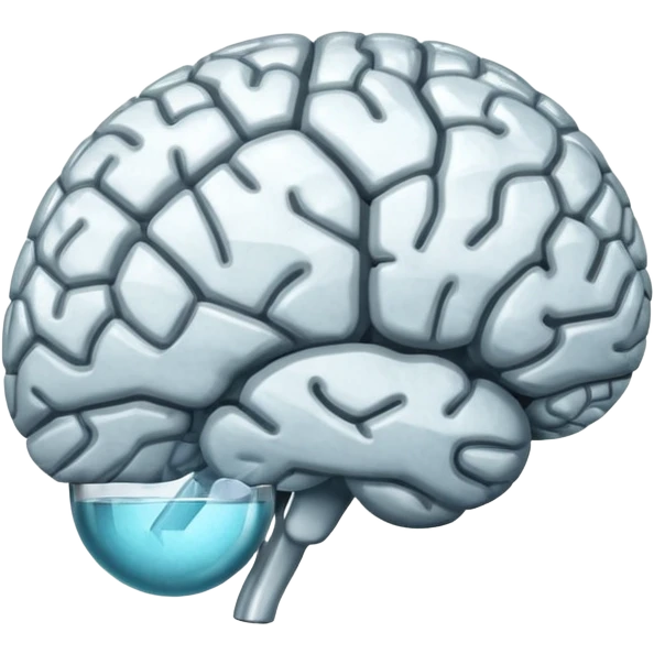 brain White glass texture  emoji