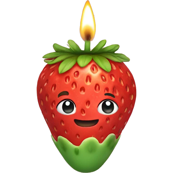 Strawberry candle  emoji