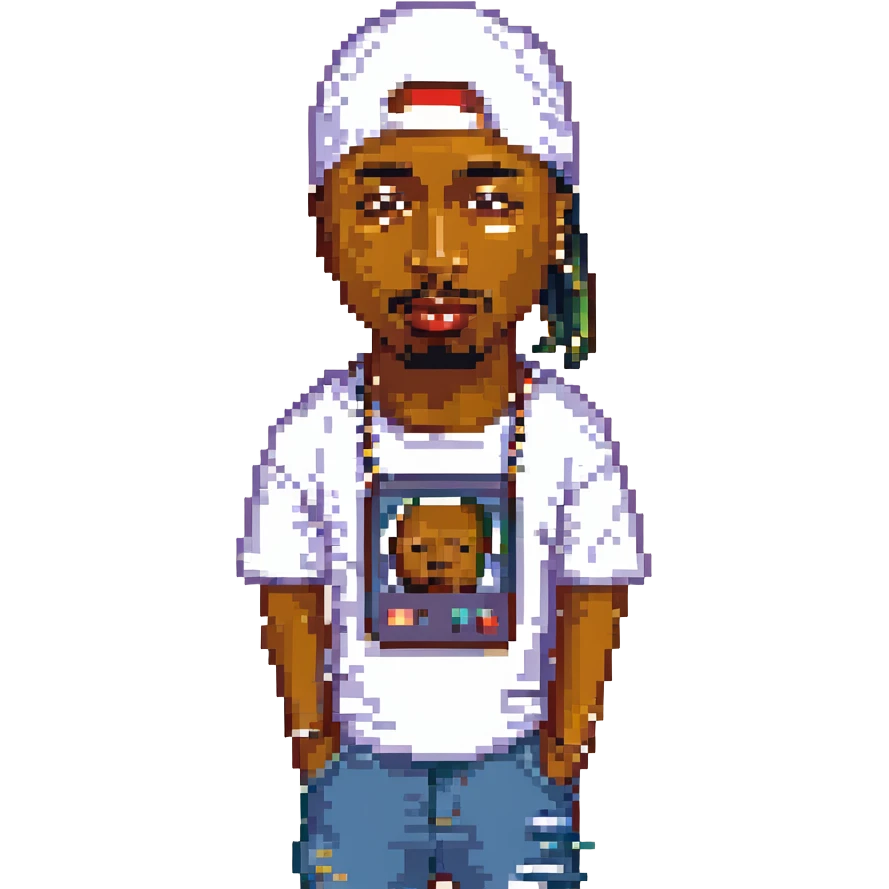 Репер 2Pac, no background emoji