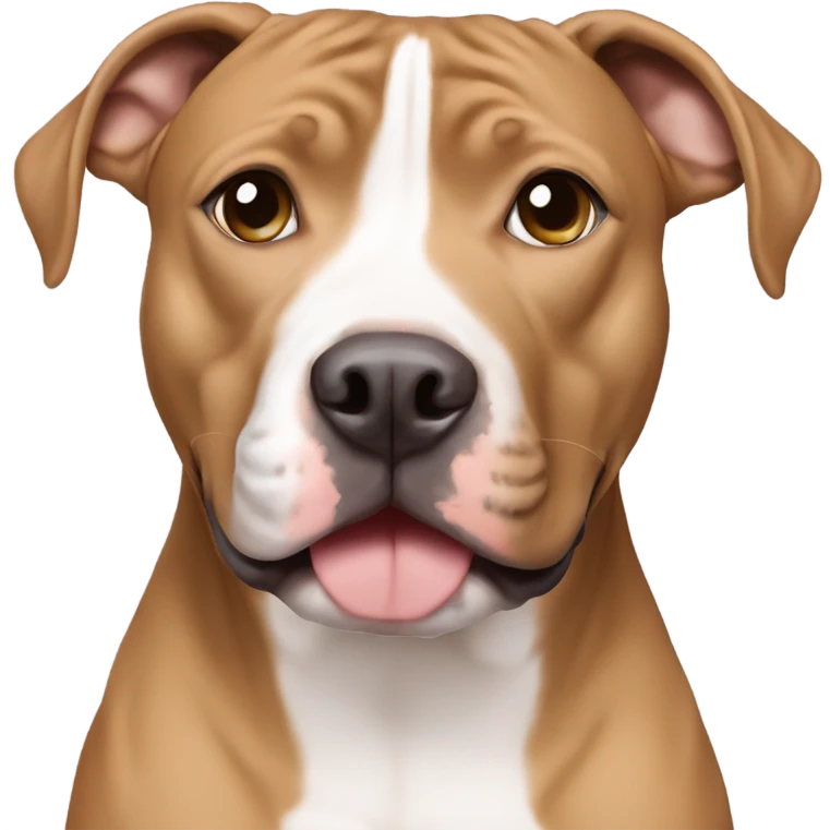 Light brown pit bull with blue eyes emoji