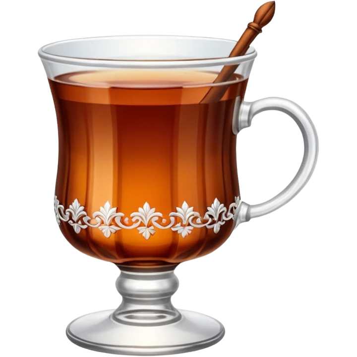 Klasik Çay bardağı ile türk çayı emoji