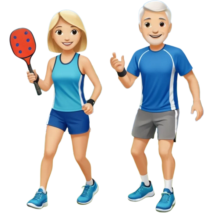 Playing pickleball together emoji