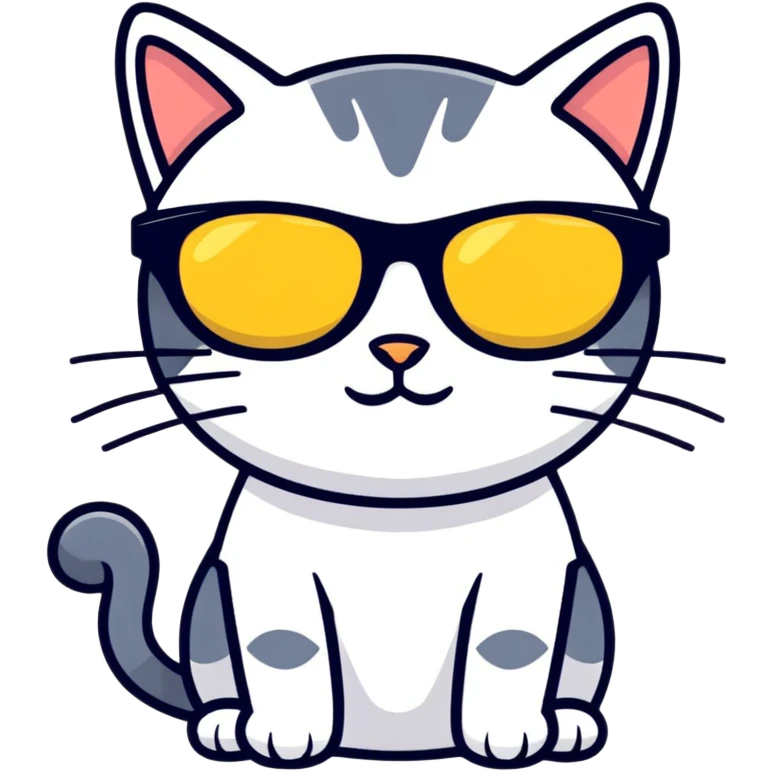 Cat with sunglasses emoji