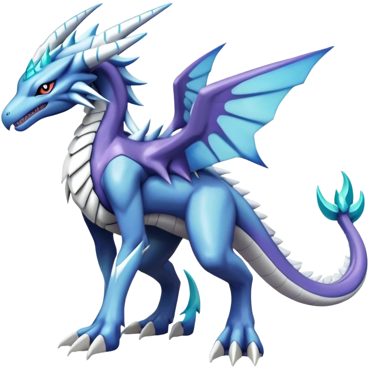  Cool Edgy Shiny Godly Ethereal Digimon-Suicune-Dialga-Kyurem-Latios-Reptile, full body, four legs emoji