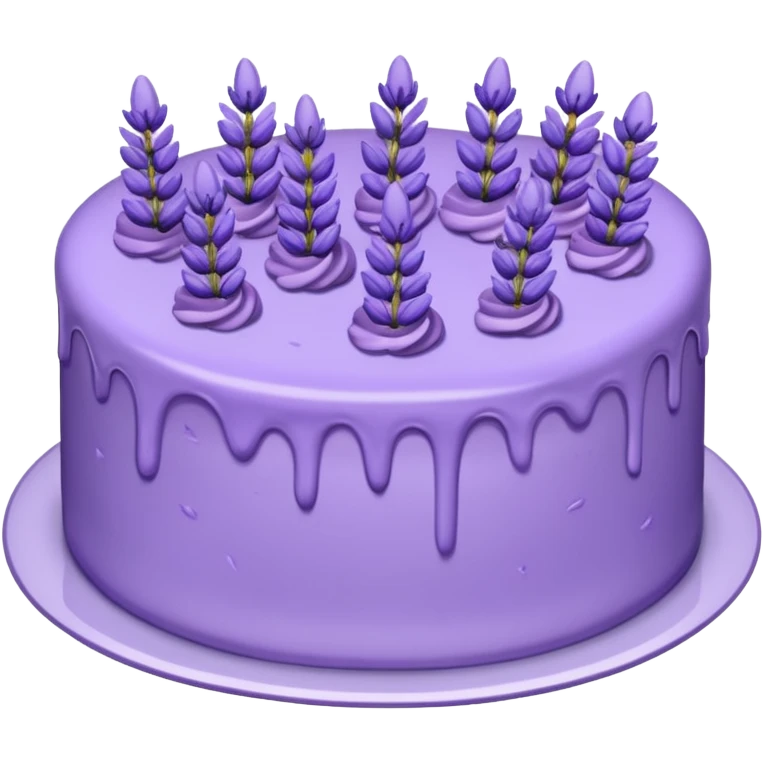 Lavender cake with lavender flowers  emoji