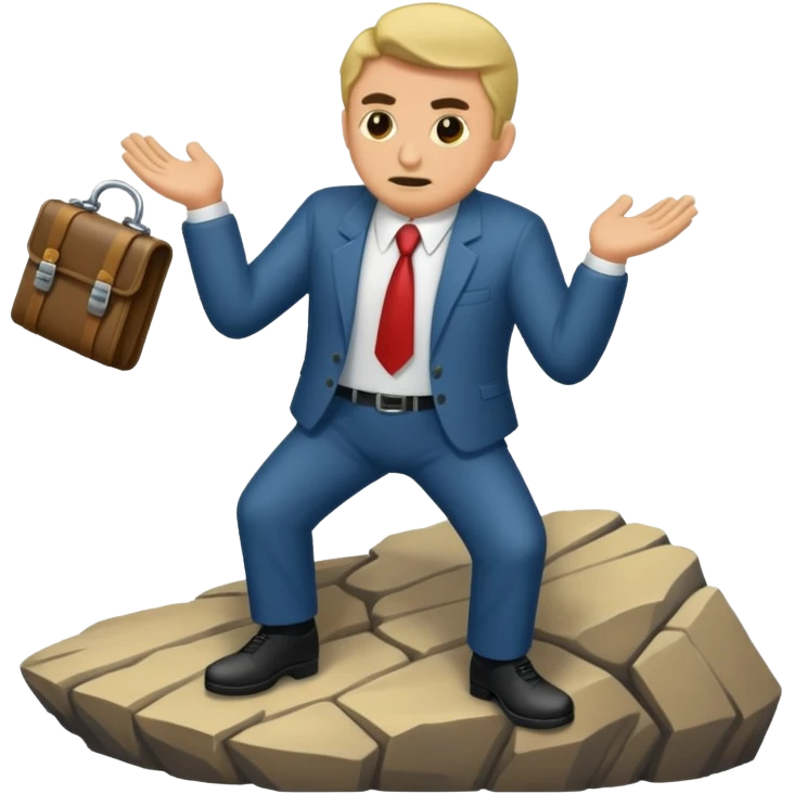a mafiosi informant bound up and held over a cliff emoji
