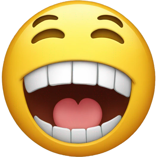emoji laughing so hard that it's crying and spitting and it's jaw is hanging emoji