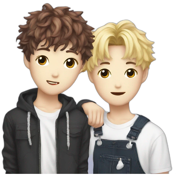 Bang Chan and Berry emoji