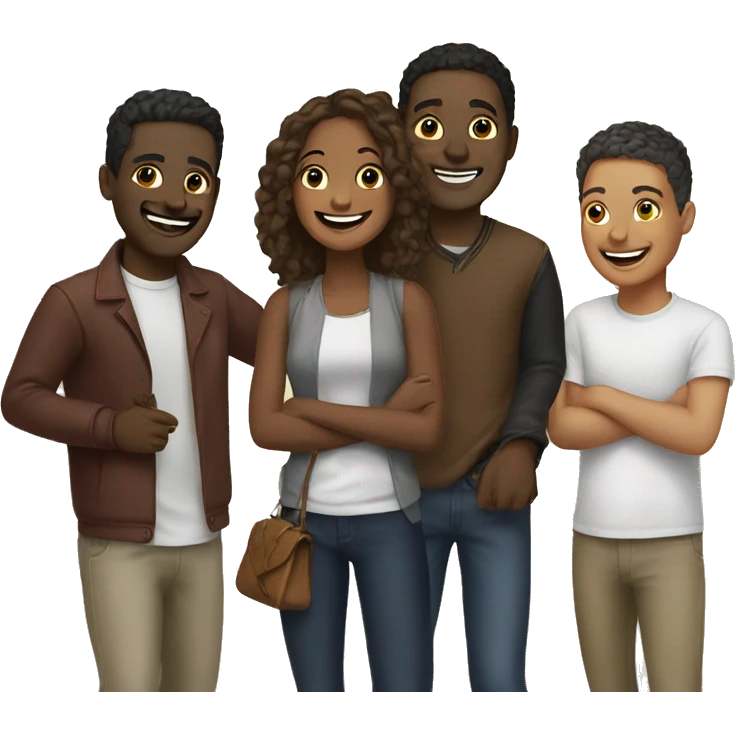 friends enjoying life together emoji