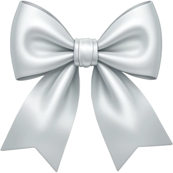 white satin bow emoji