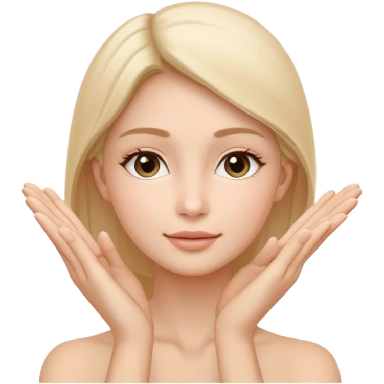 Minimal wellness-style emoji showing skin tightening,
a hand gently lifting and supporting facial skin upward,
subtle lifting gesture, smooth contours,
natural and calm look, non-medical, non-cosmetic,
no makeup, no injections, no surgery,
clean, modern, trustworthy wellness aesthetic emoji
