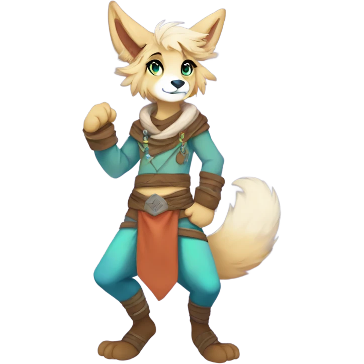 Colorful Anthro Fionbri Furry by Falvie-Griffsnuff-Kamirah-LiLaiRa, full body emoji