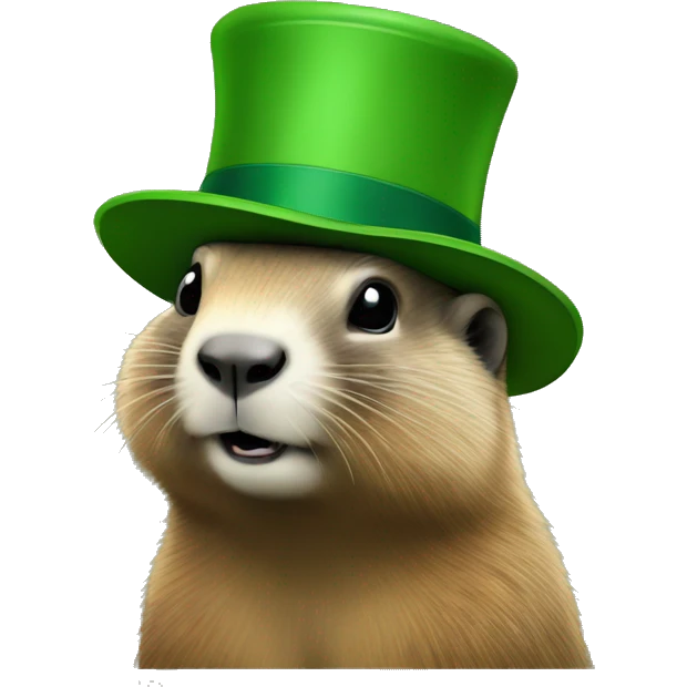 marmot with green hat emoji