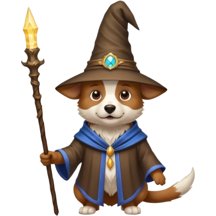 Dog wizard emoji