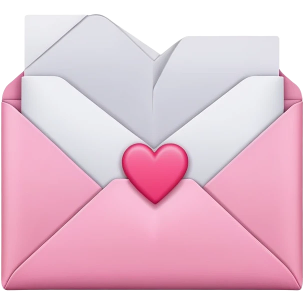 Pink romantic letter emoji