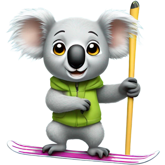 Koala on ski  emoji