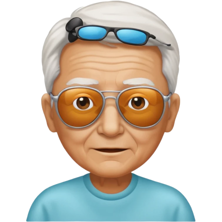 elderly with sunglasses emoji
