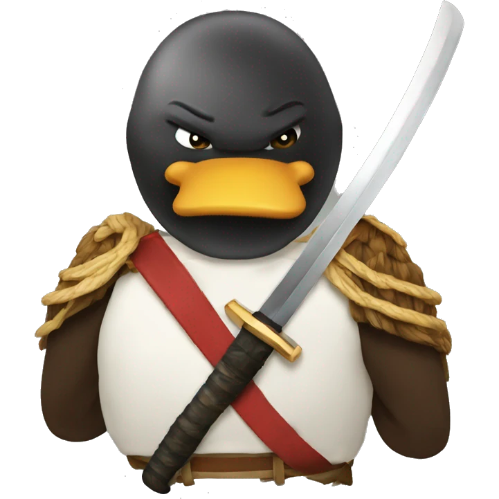 Pato con katana emoji
