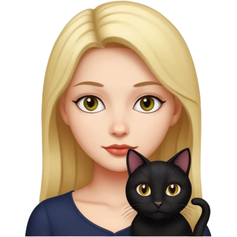 Maman with black cat emoji