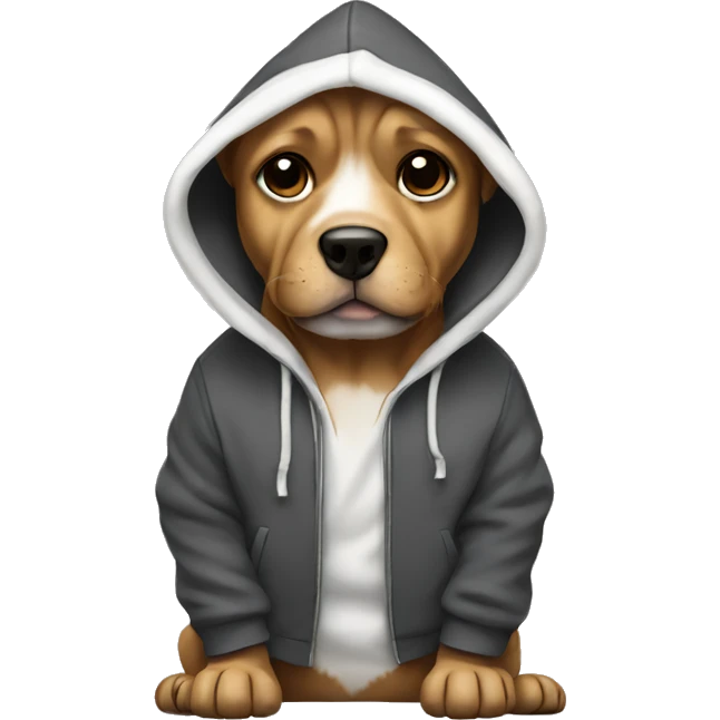 Dog wearing hoodie  emoji