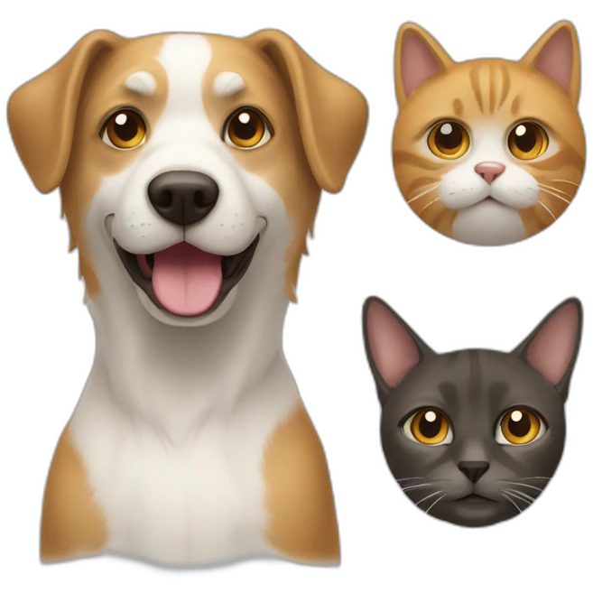Chien et chat emoji