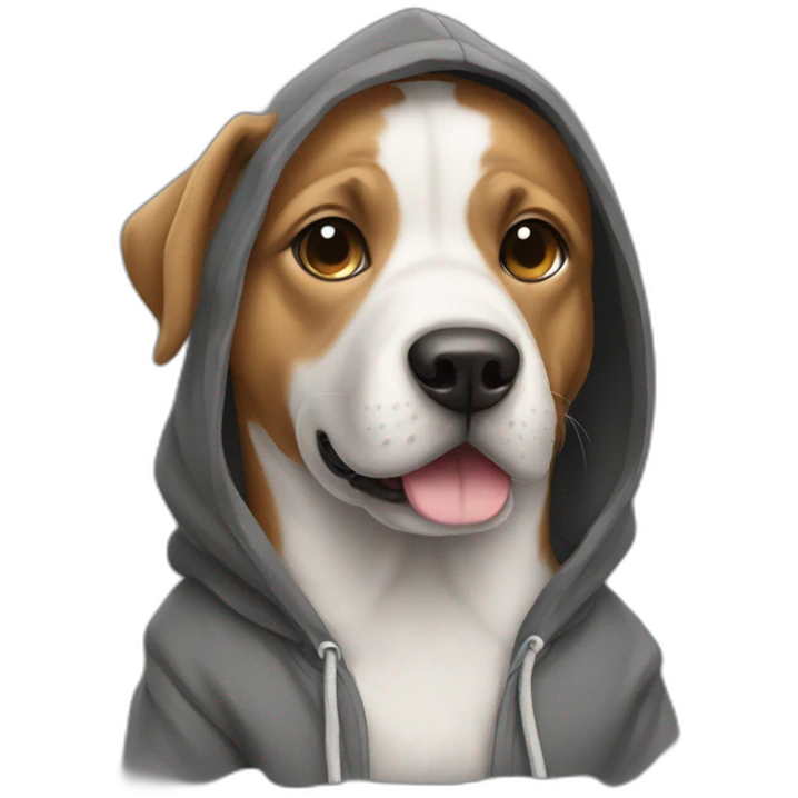 Dog with hoodie emoji